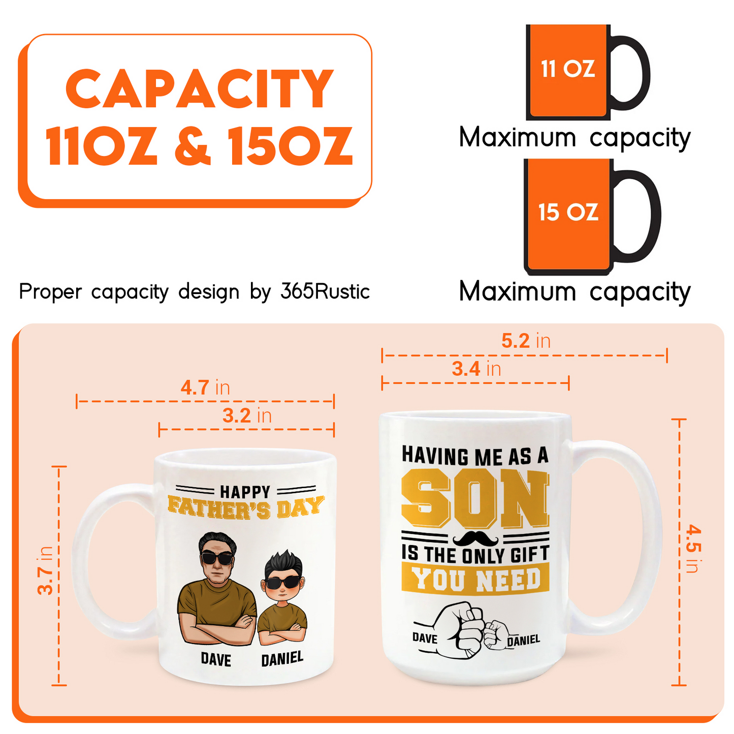Father - Happy Father's Day - Personalized Mug