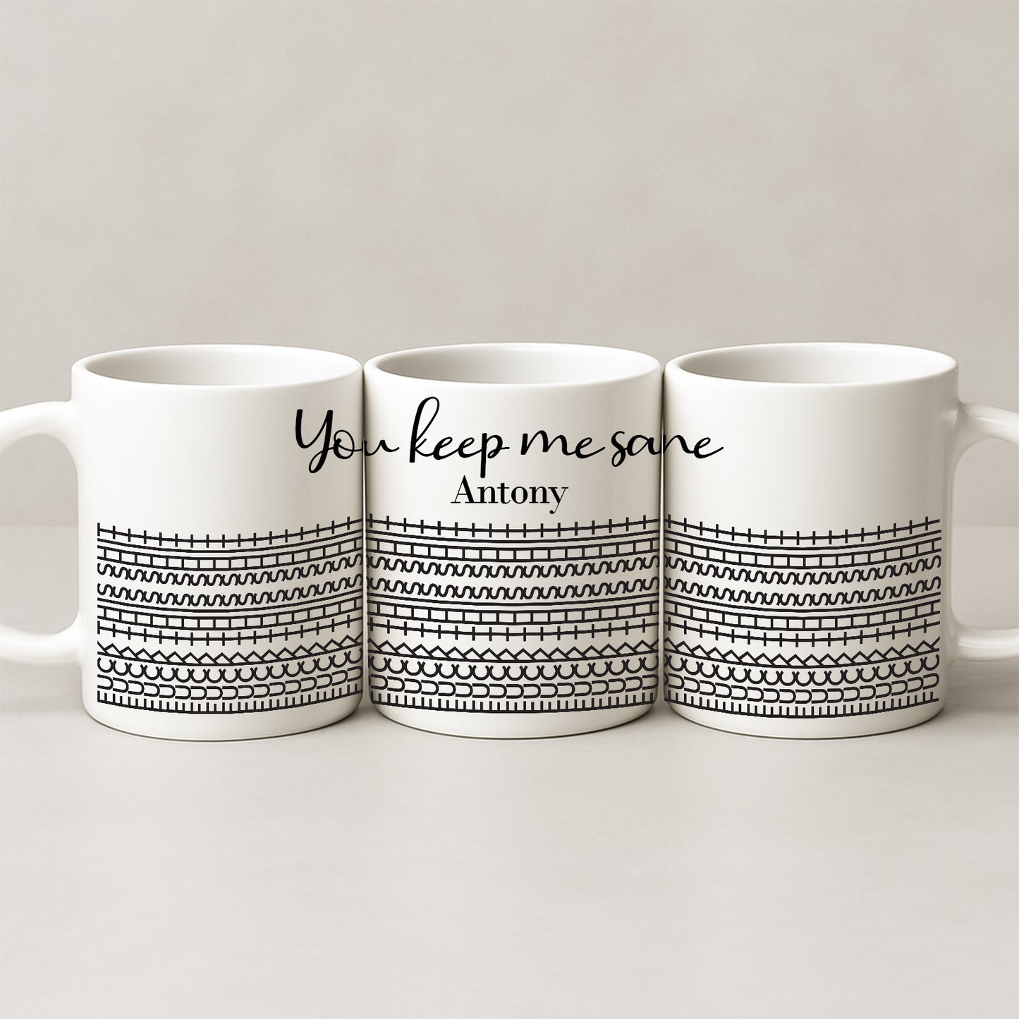 You Keep Me Sane - Personalized Mug