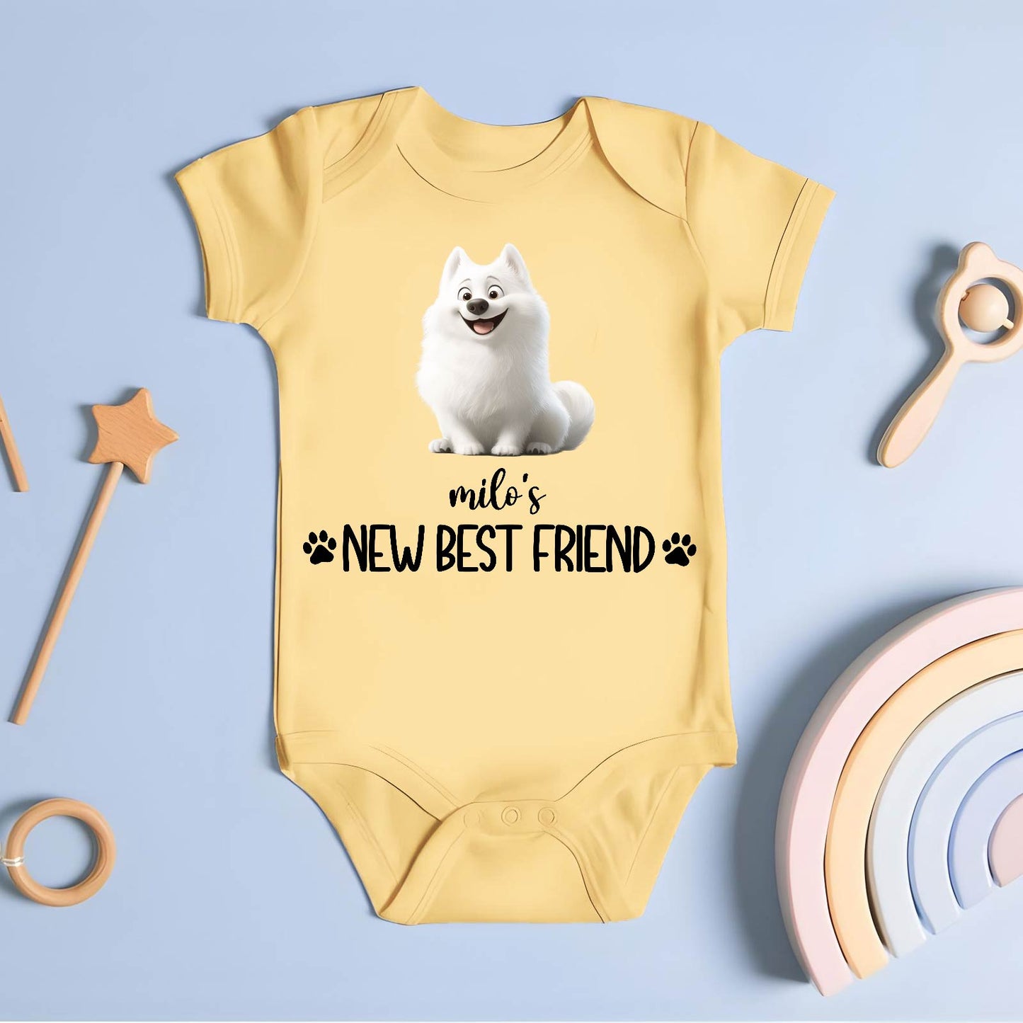 Pet Lovers - New Best Friend - Personalized Baby Onesie