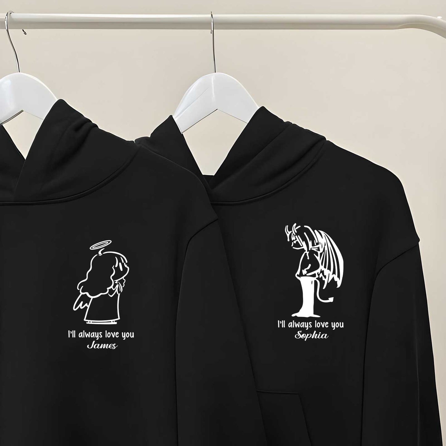 Couple - A Little Angel - Personalized T-shirt, Hoodie & Sweater