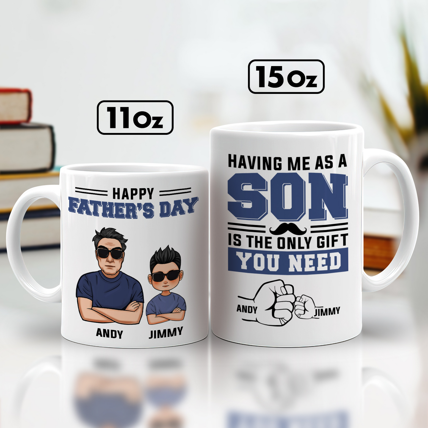 Father - Happy Father's Day - Personalized Mug