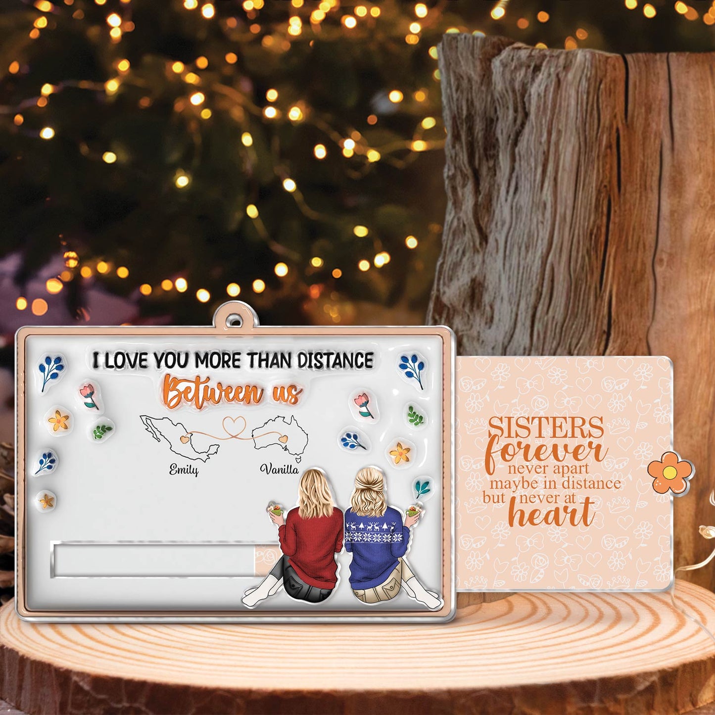 Besties - I Wish We Lived Closer - Personalized Acrylic Slider Card