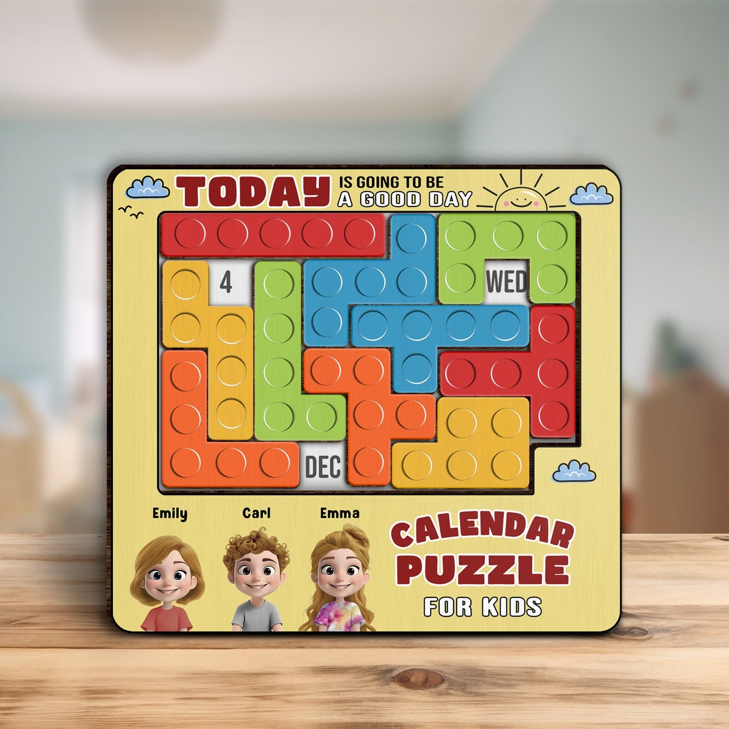 Family - Today Is Going To Be A Good Day - Personalized Sliding Puzzle Calendar