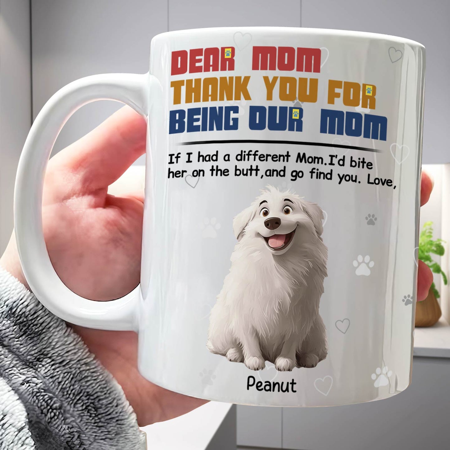 Gift For Dog Lover - Thank You Mom - Personalized Mug