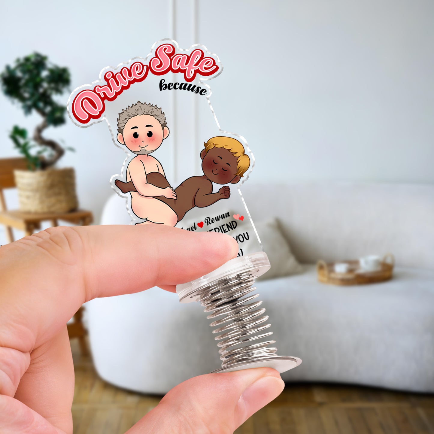 Couple - Drive Safe - Personalized Acrylic Shaking Standee