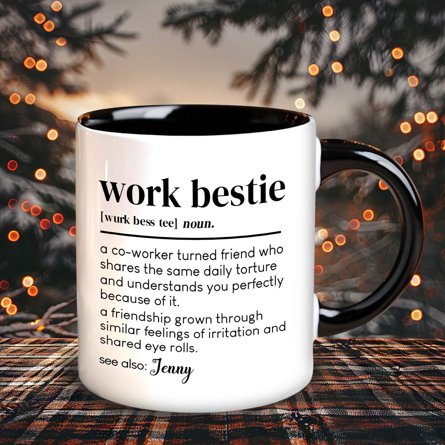Work Bestie - Gift For Coworkers - Personalized Mug