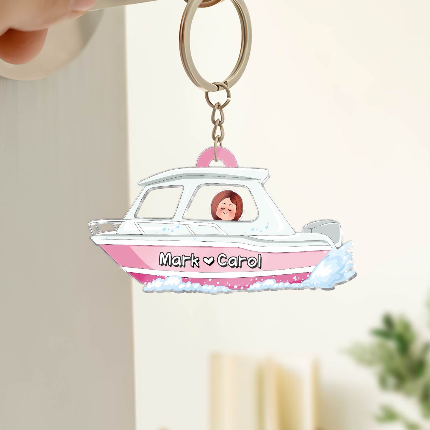 Couple - Love Journey Of Ours - Personalized Boat Shaking Keychain