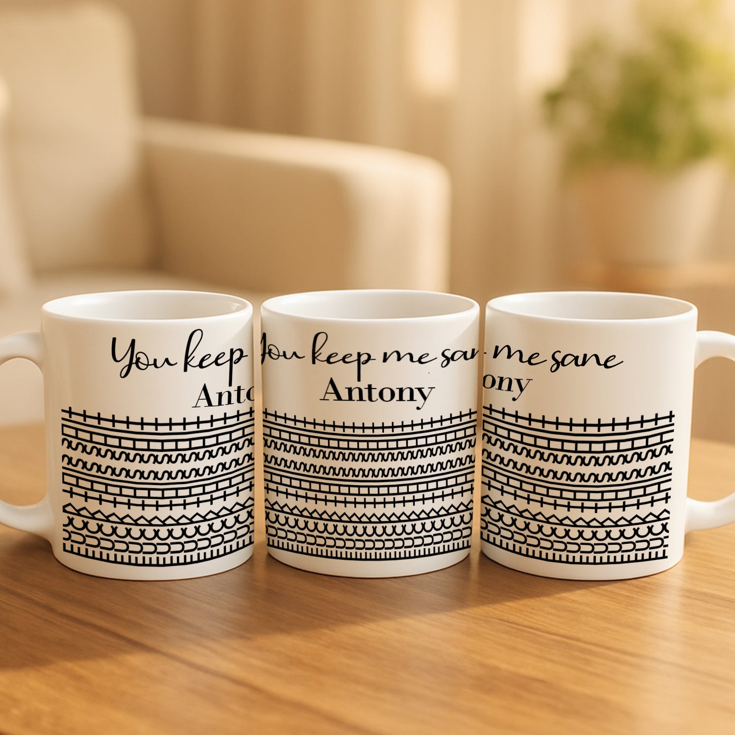 You Keep Me Sane - Personalized Mug