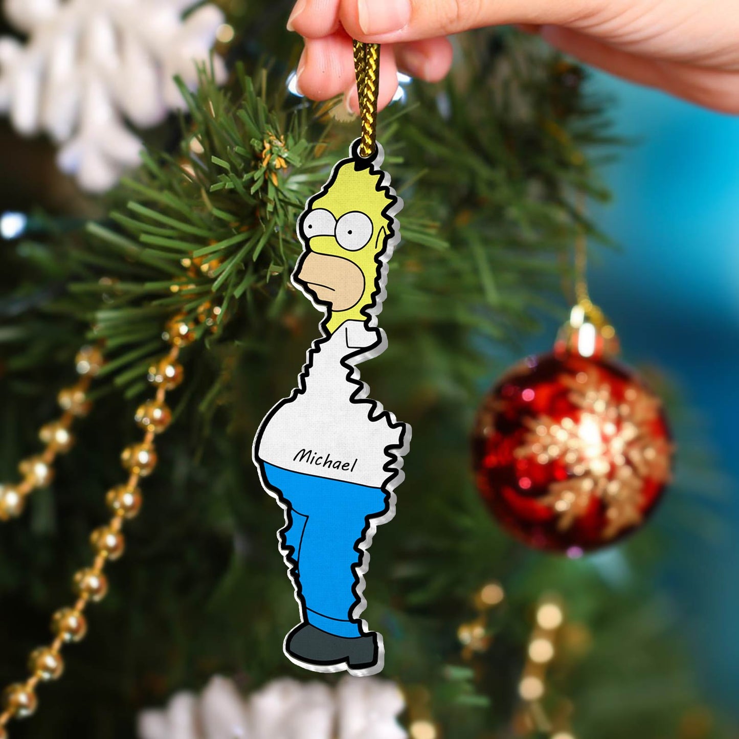 Christmas - Personalized Homer Acrylic Ornament