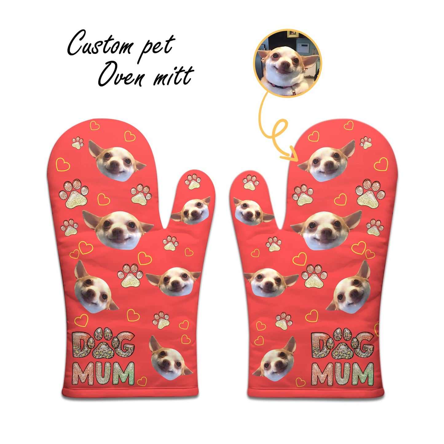 Pet Lovers - Dog/Cat Mum - Personalized Oven Mitt