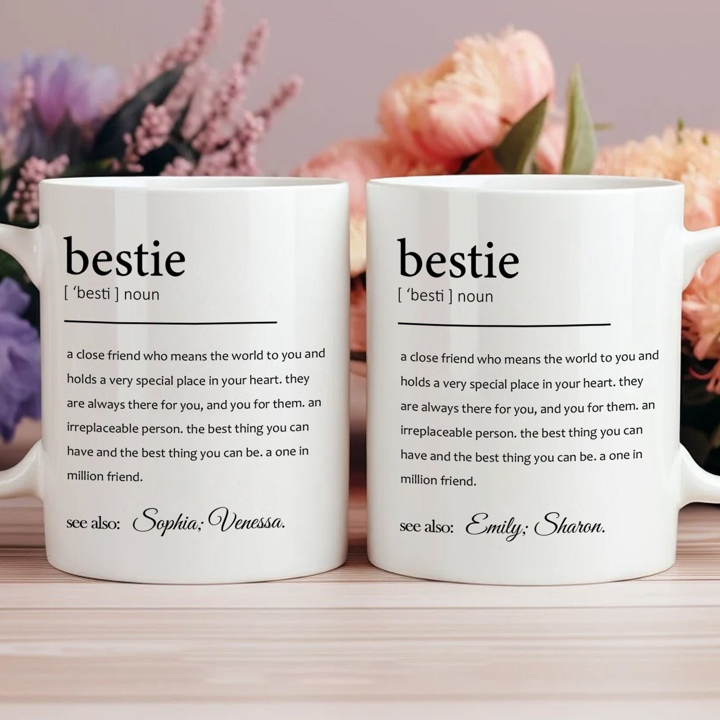 Bestie - Fun Gifts For Coworker, Friends, Boss, Nurse - Personalized Mug