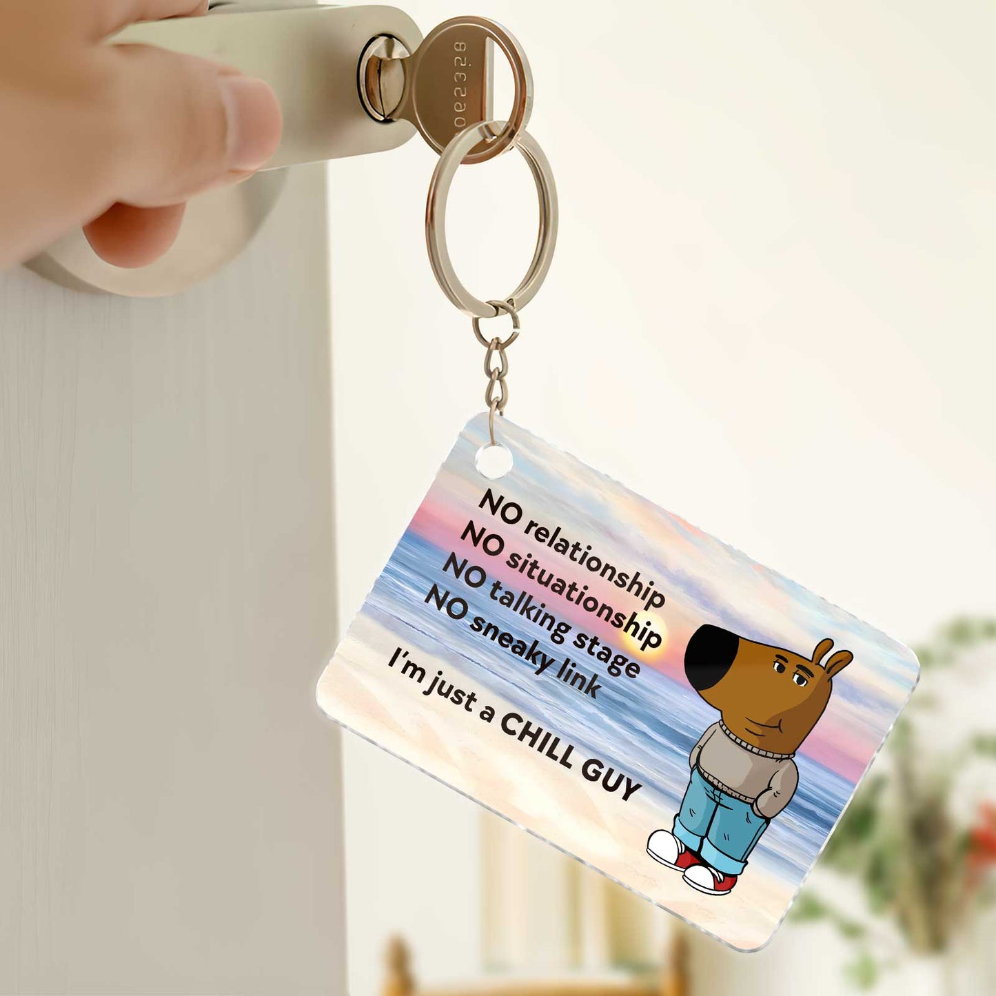 Chill guy - Personalized Acrylic Keychain