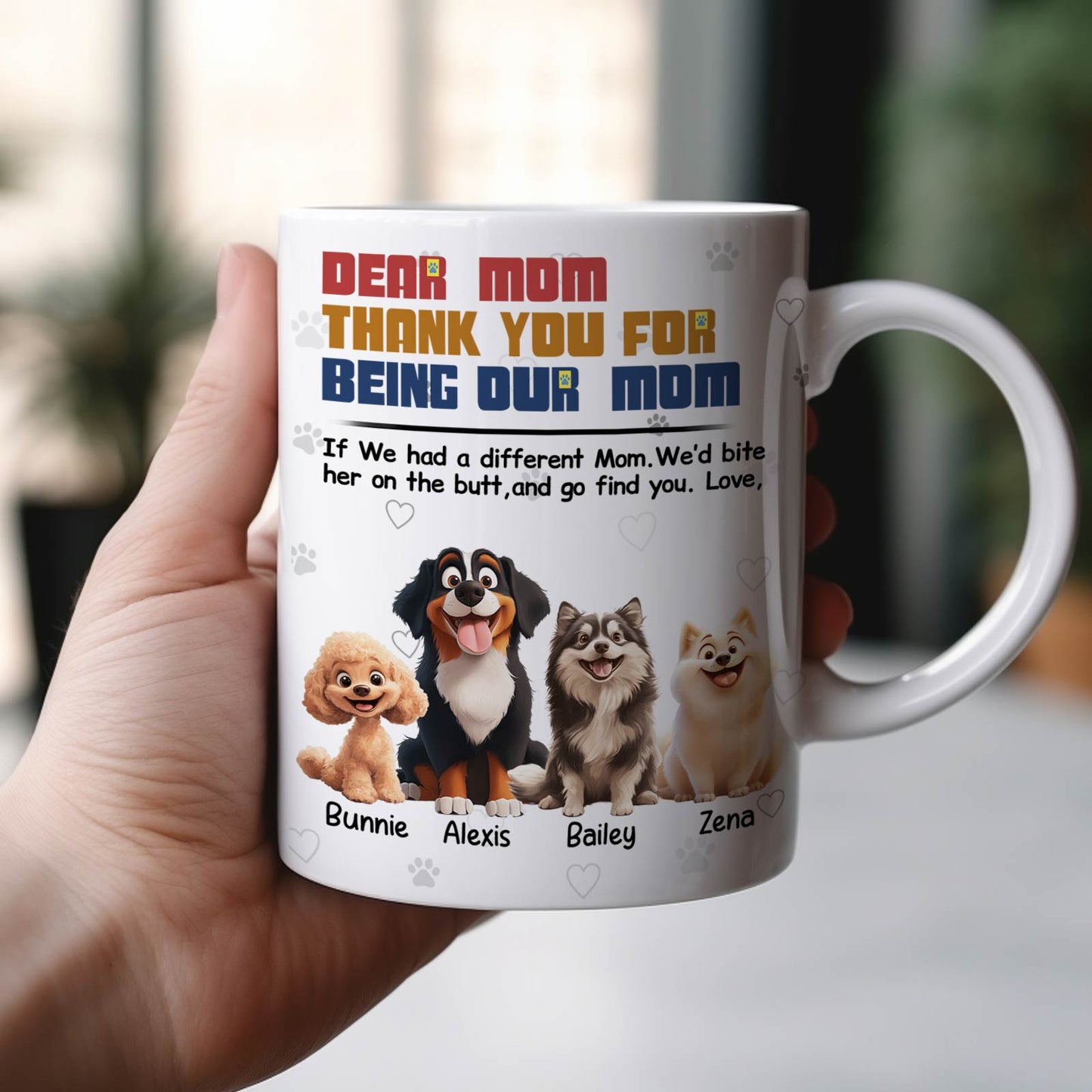 Gift For Dog Lover - Thank You Mom - Personalized Mug