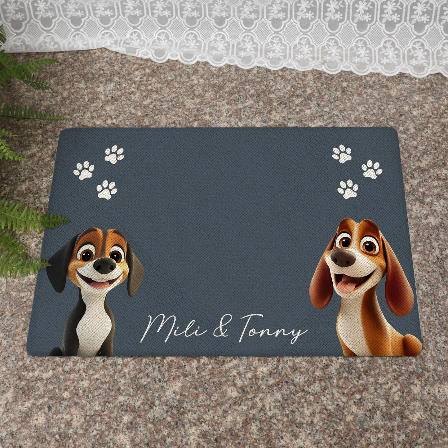 Pet Lover - Dog Placemat Custom Dog Bowl Mat - Personalized Pet Mat