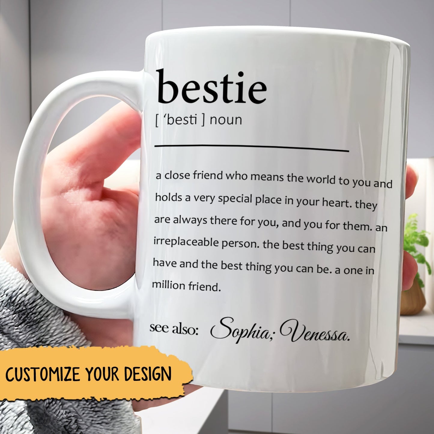Bestie - Fun Gifts For Coworker, Friends, Boss, Nurse - Personalized Mug