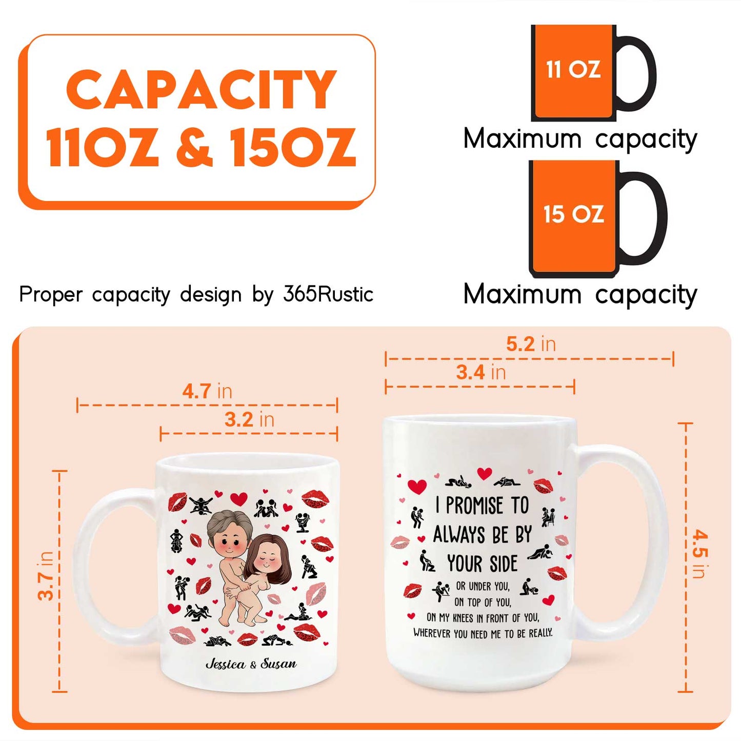 Gift For Couple - I Promise To Always Be By Your Side - Personalized Mug