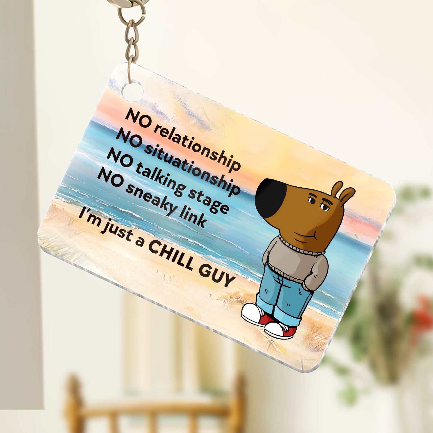 Chill guy - Personalized Acrylic Keychain