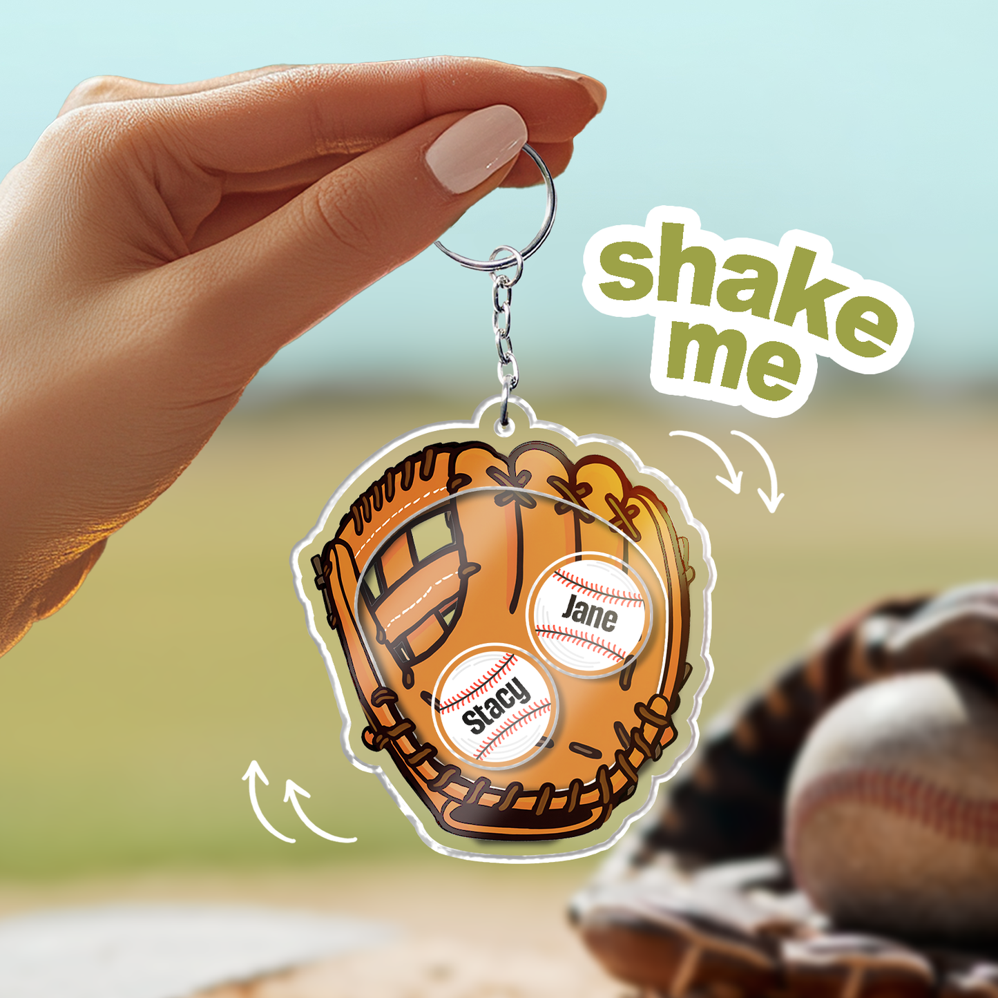 Father - Daddy's Greatest Catch Ever - Personalized Shaking Keychain