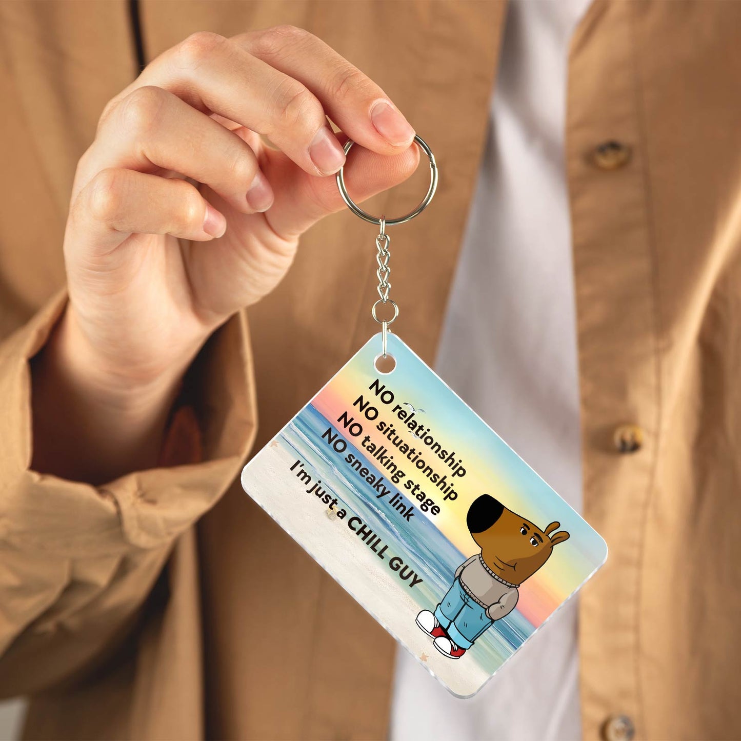 Chill guy - Personalized Acrylic Keychain