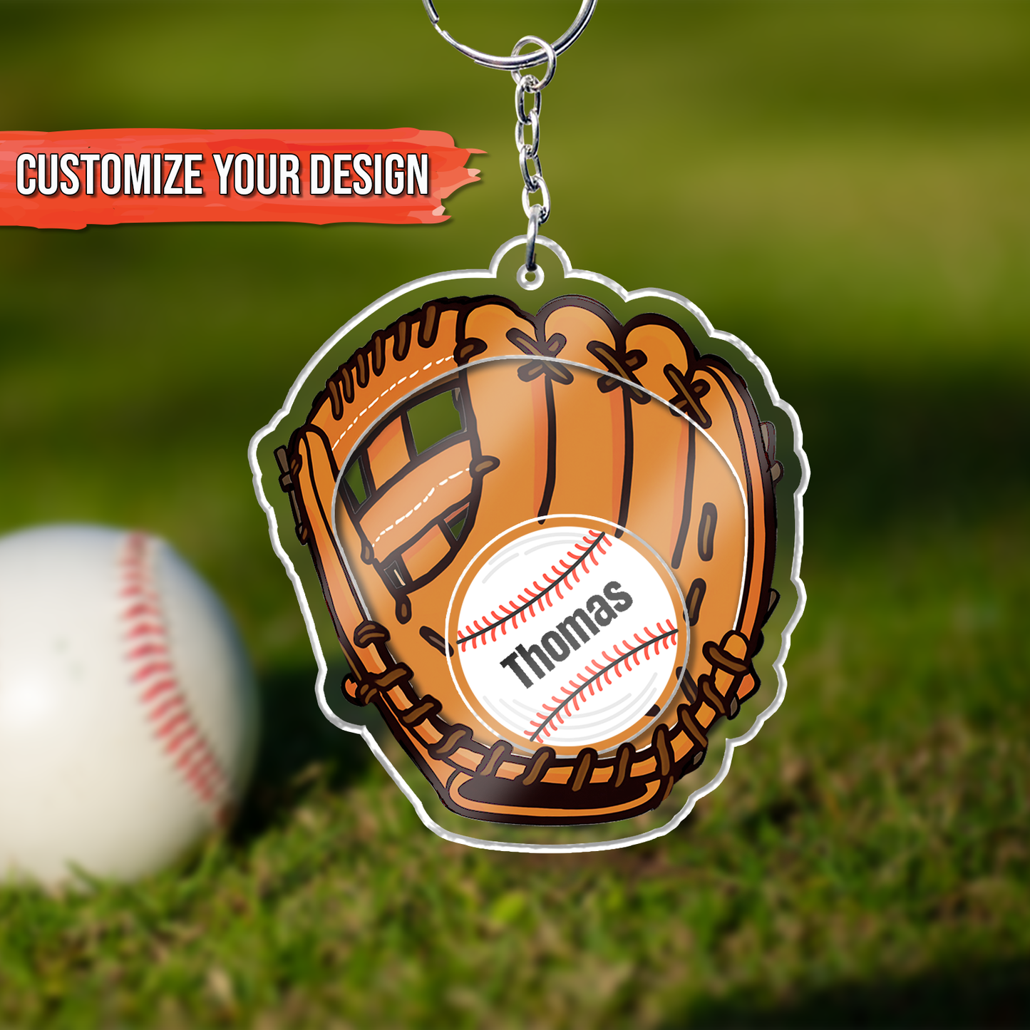 Father - Daddy's Greatest Catch Ever - Personalized Shaking Keychain
