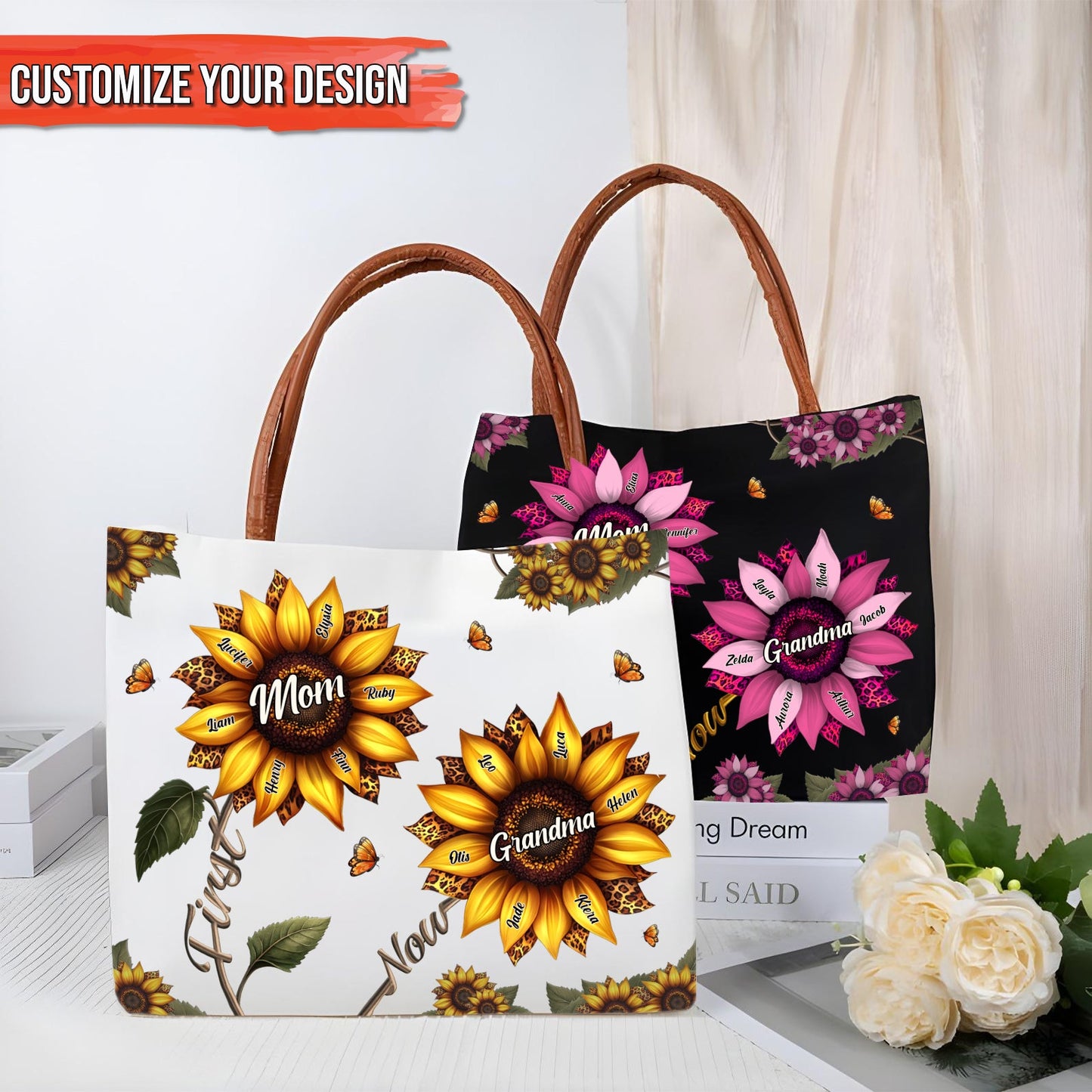 Gift For Mom - Personalized Grandma Tote Bag