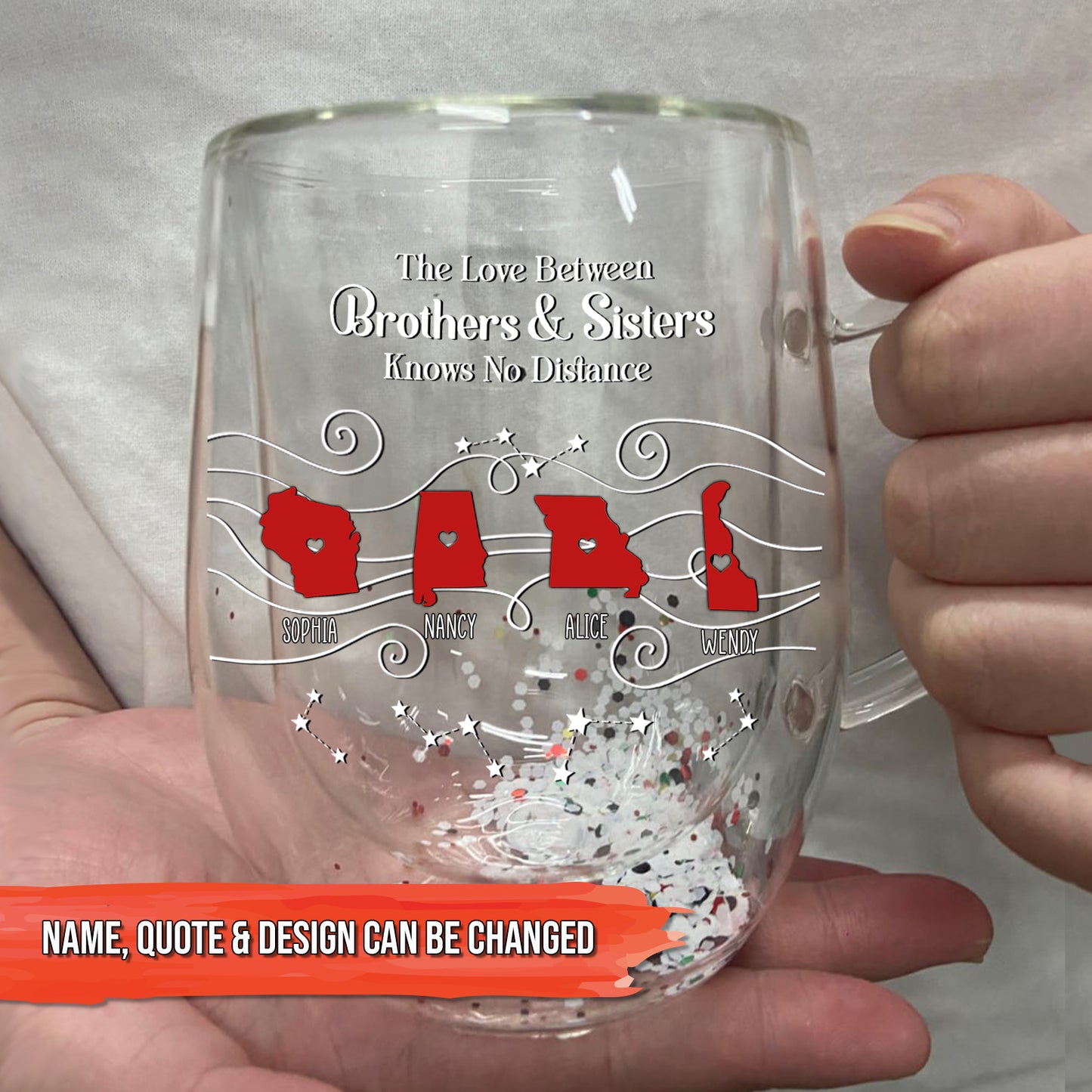 When You Are Next Door - Personalized Double Walled Glass Mug