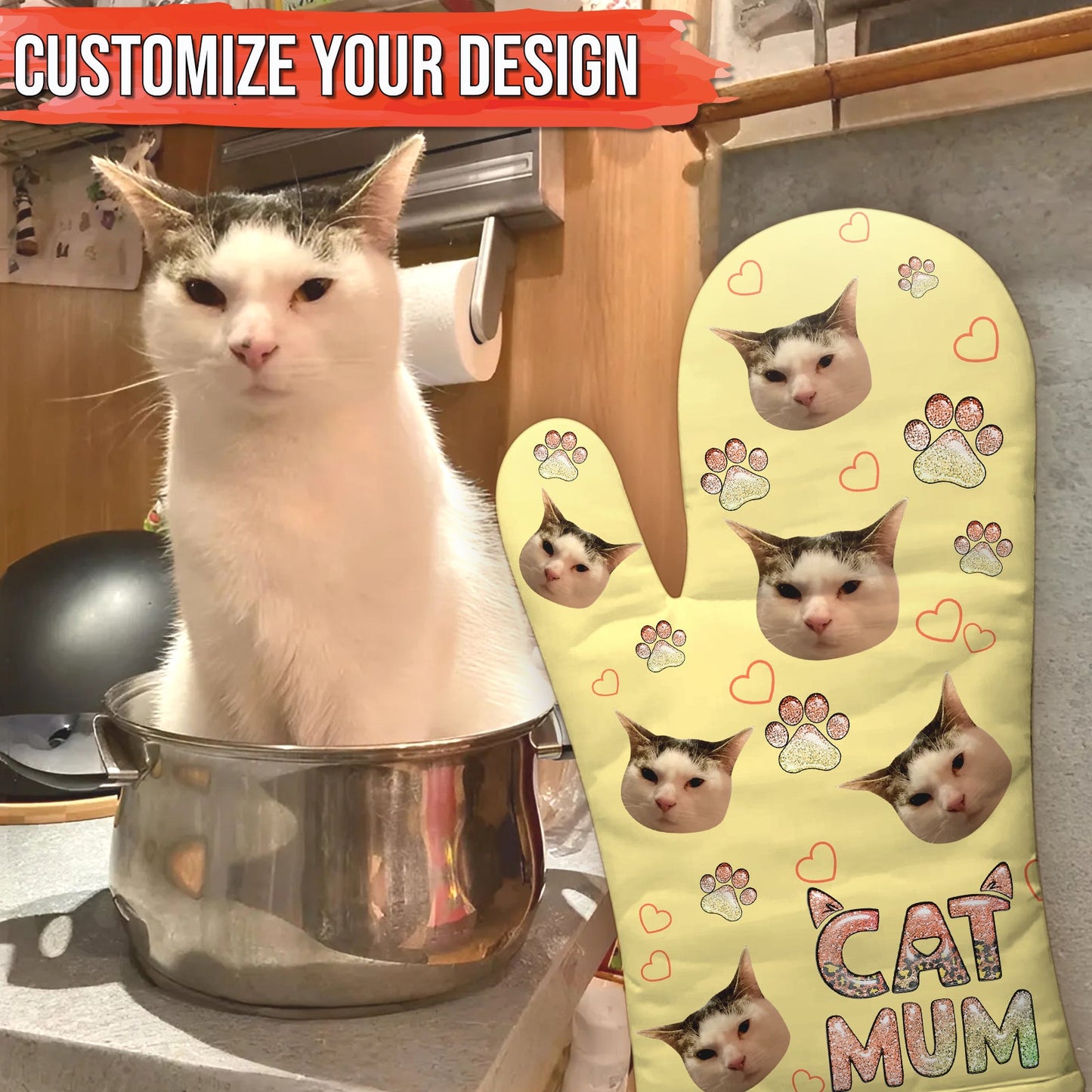 Pet Lovers - Dog/Cat Mum - Personalized Oven Mitt