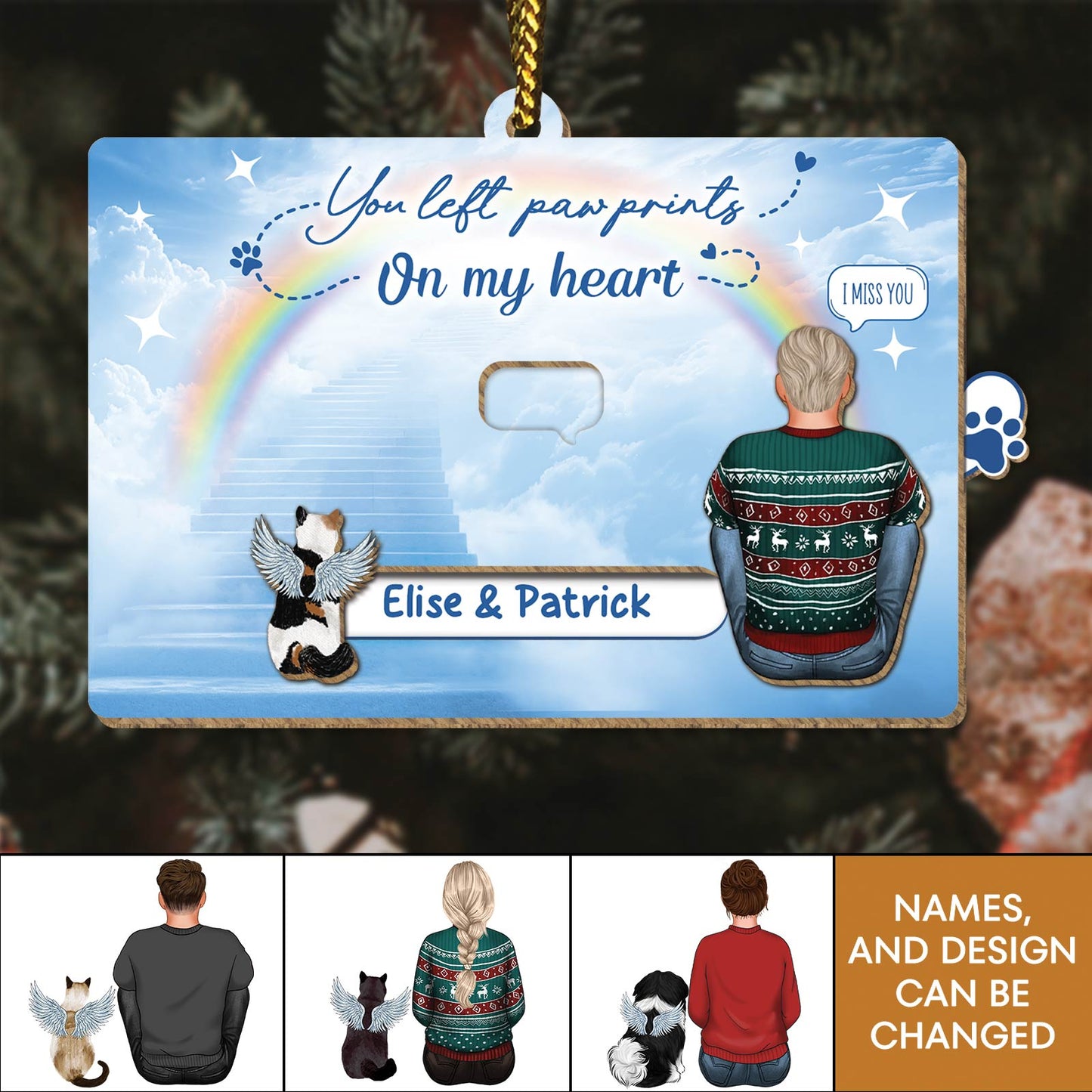 Pet Lover - Once By My Side, Forever In My Heart - Personalized Wooden Slider Card