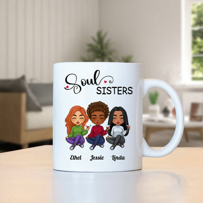 Besties - Soul Sisters - Personalized Mug