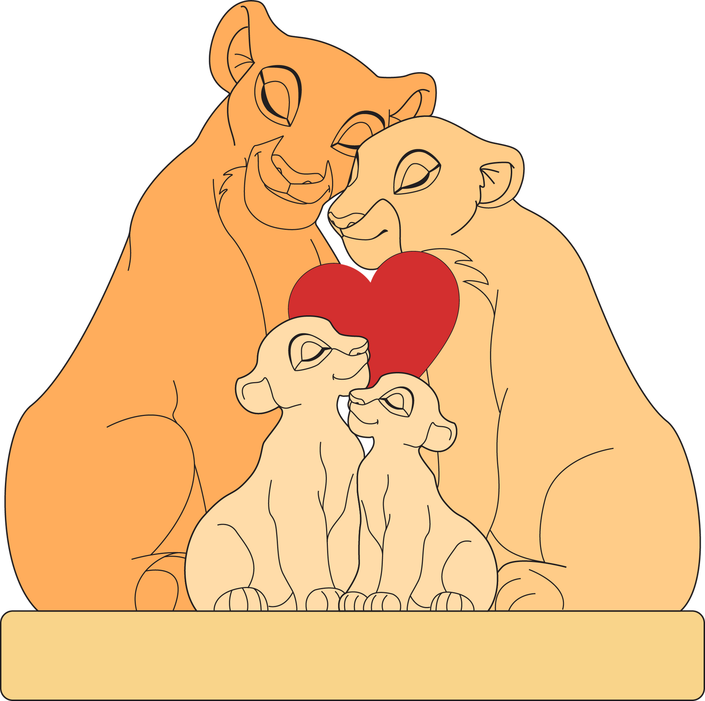 Family - The Lion Pet - Personalized Wooden Puzzle ( Mom Mom Ver)