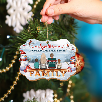 Family - The Greatest Gift Our Parents Gave Us Was Each Other - Personalized Medallion Wooden Ornament