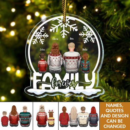 Family - We Are Family Forever - Personalized Acrylic Ornament