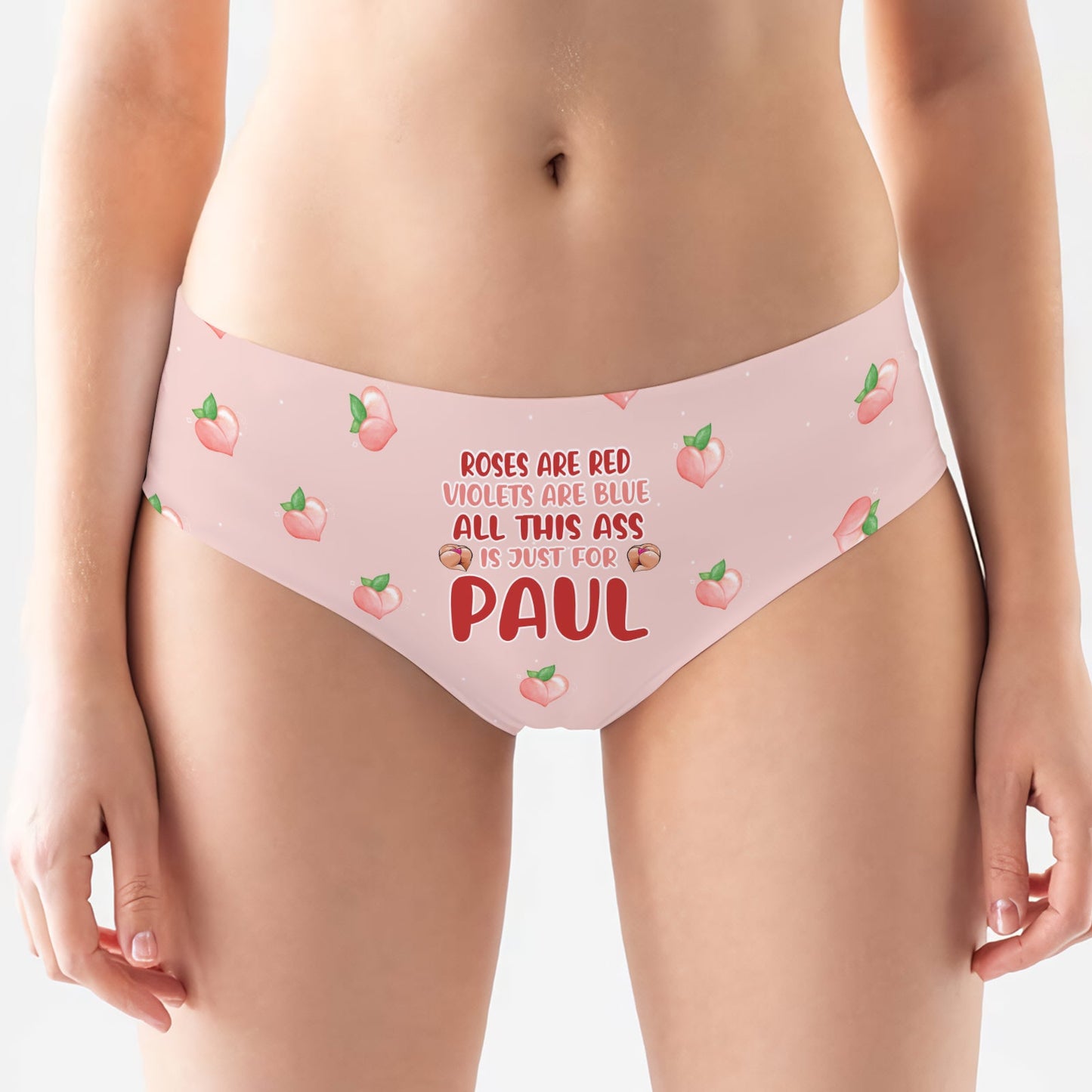 Couple - All This Ass Is Just For You - Customized Pink Underwear