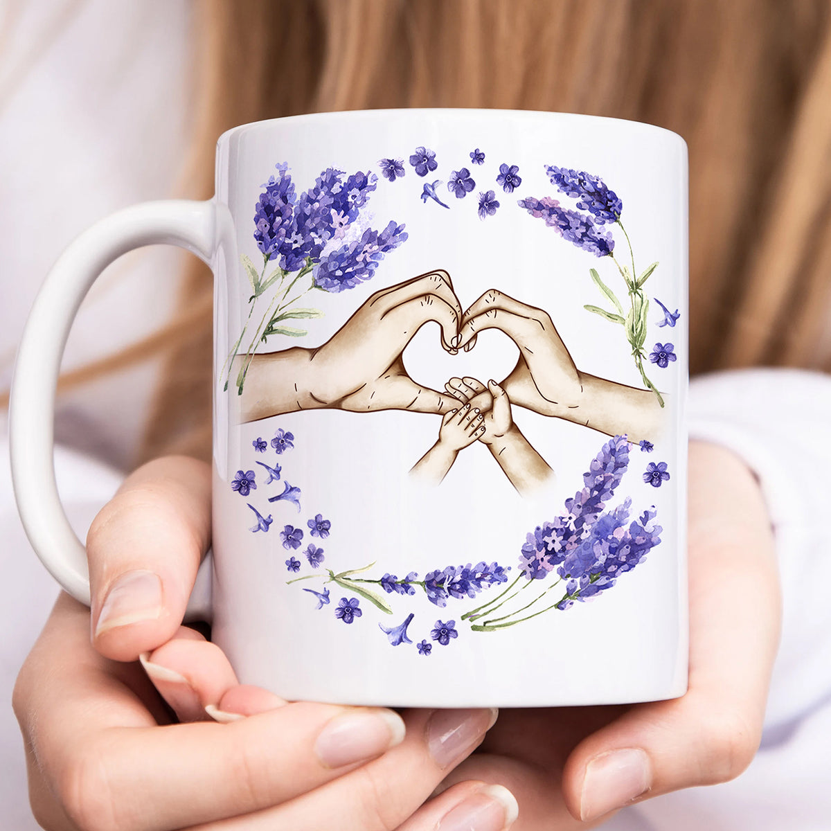 Family - Family Holding Hand - Personalized Mug