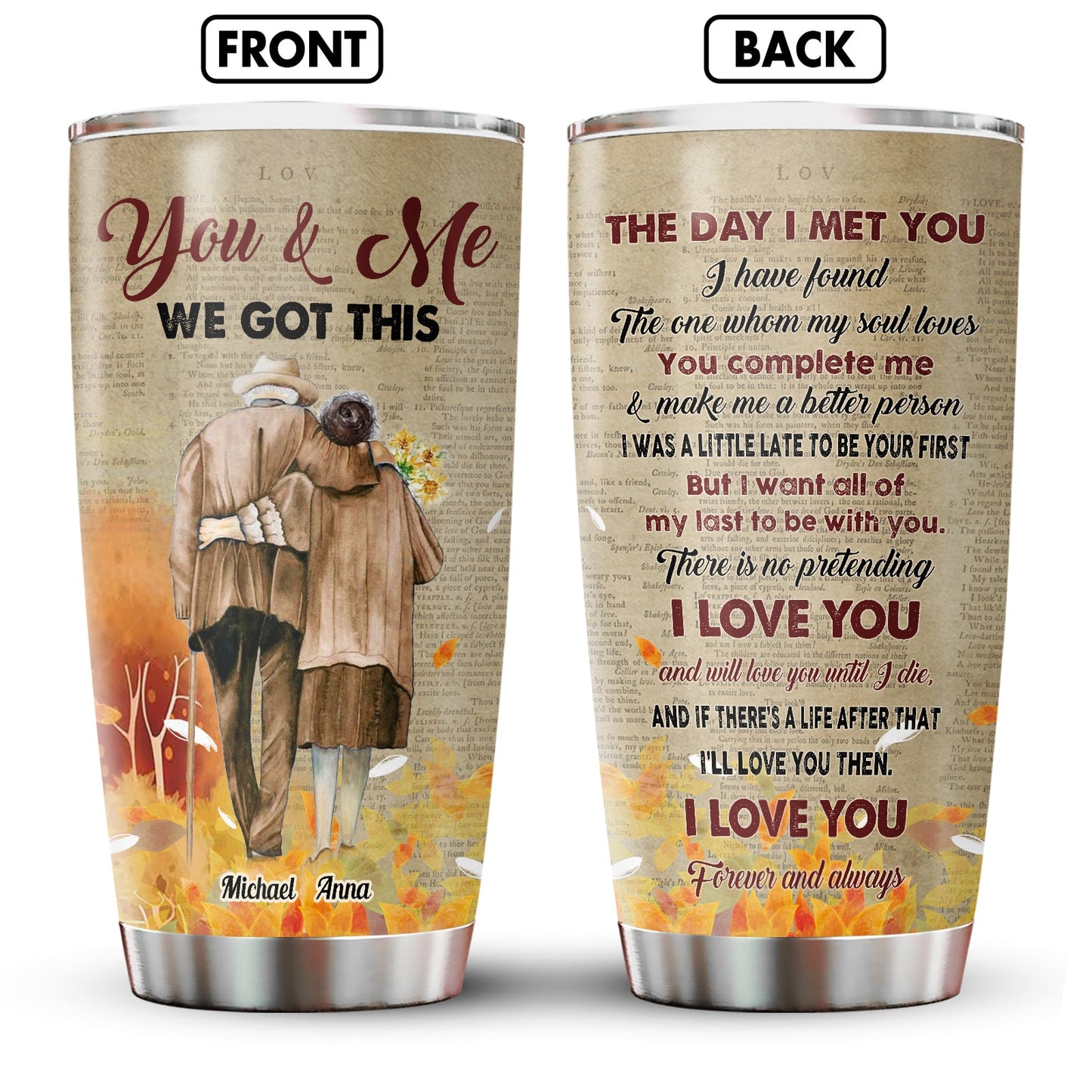 Couple - The Day I Met You - Personalized Tumbler Cup