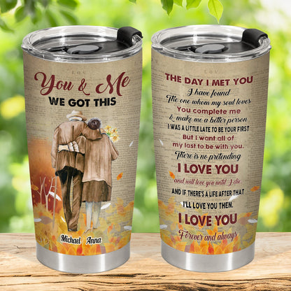 Couple - The Day I Met You - Personalized Tumbler Cup