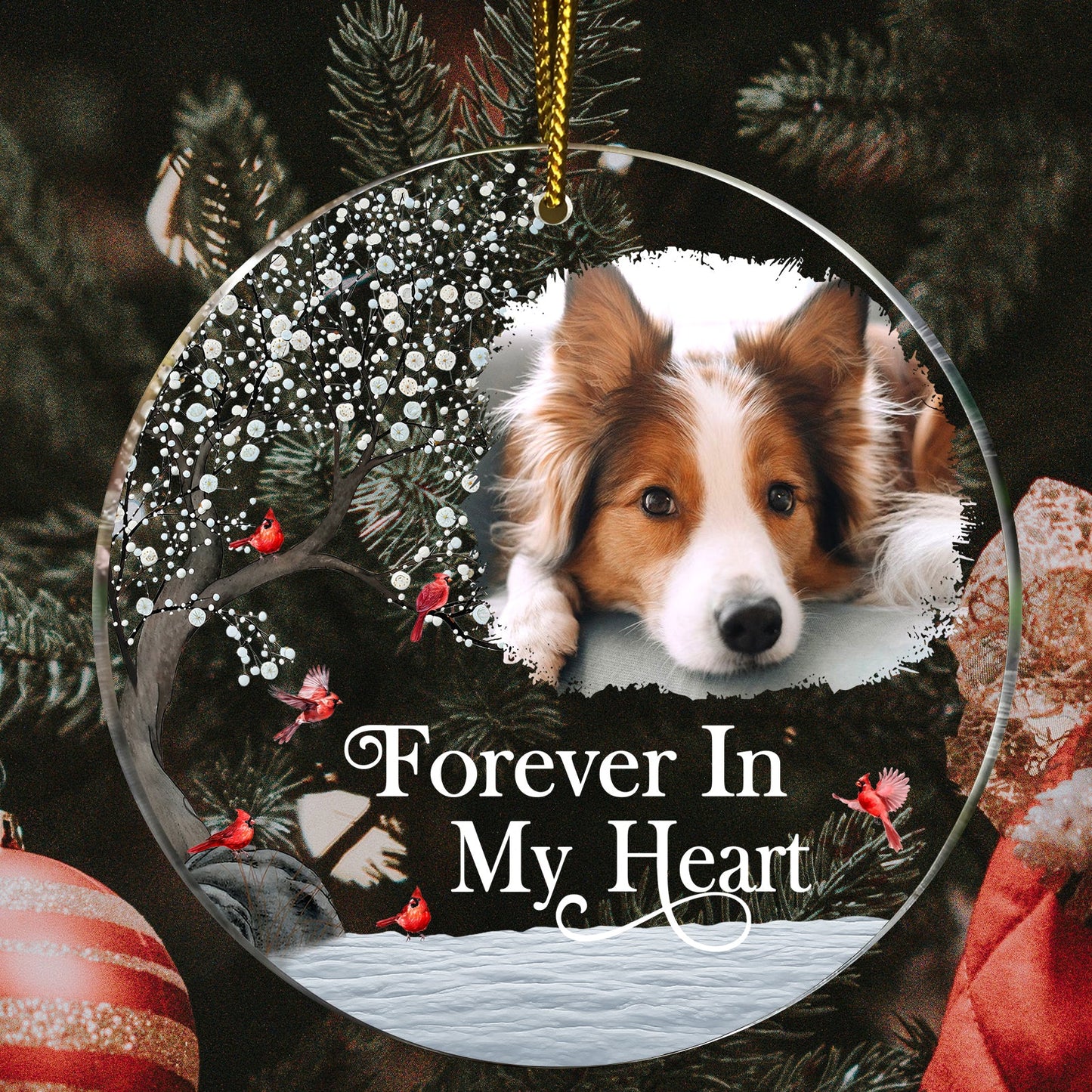 Family -  I'm Always With You - Personalized Circle Acrylic Ornament