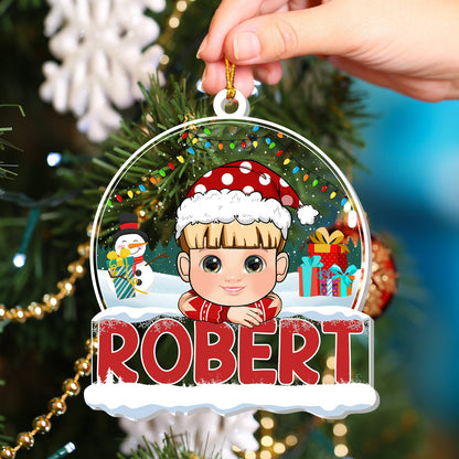 Family - Kids Custom Christmas Names - Personalized Acrylic Ornament