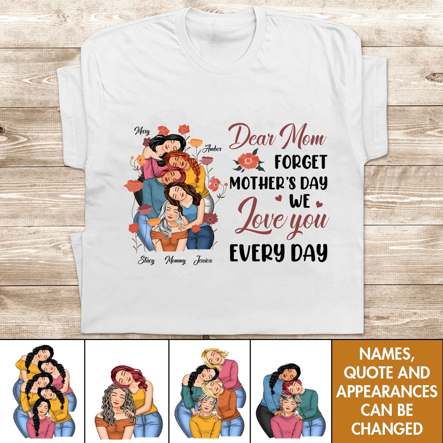 Mother - We Love You Every Day Mom - Personalized Shirt