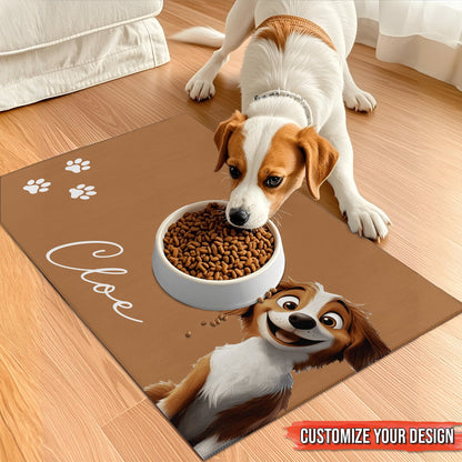 Pet Lover - Dog Placemat Custom Dog Bowl Mat - Personalized Pet Mat