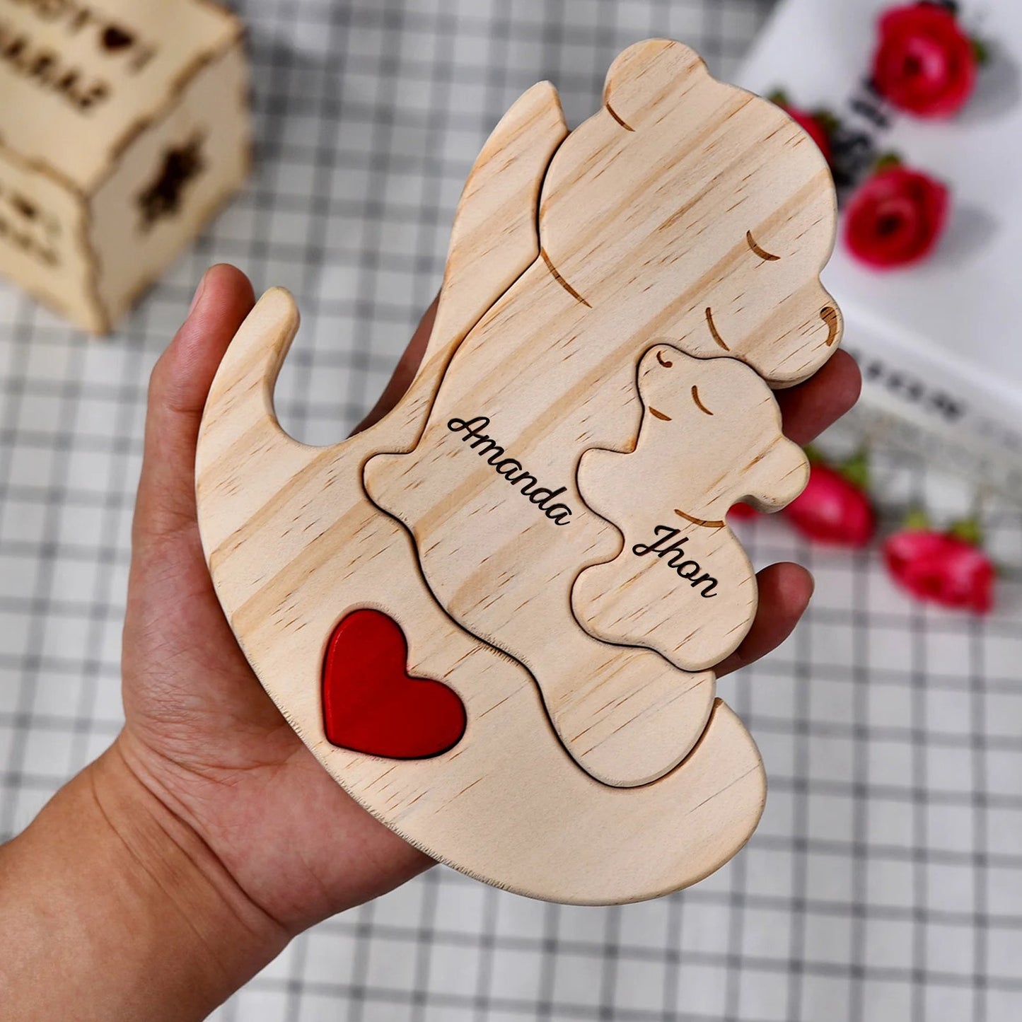 Mother - Mama Bear - Personalized Wooden Puzzle