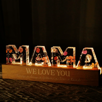 Family - Birth Month Flower - Personalized LED Light