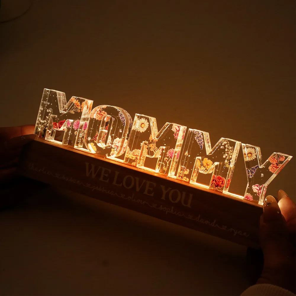 Family - Birth Month Flower - Personalized LED Light