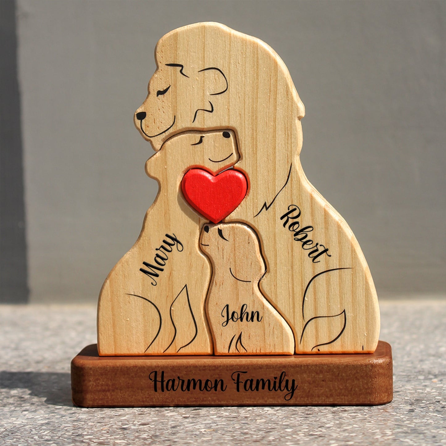 Family - Pet Family - Personalized Wooden Puzzle