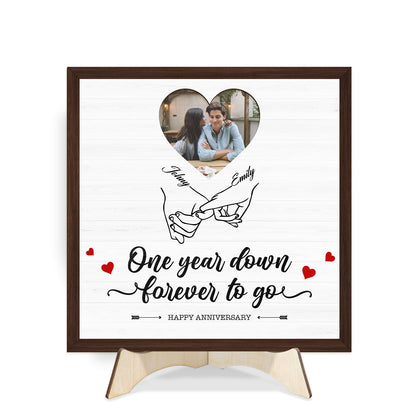 Couple - One Year Down Forever To Go - Personalized Table Decorations