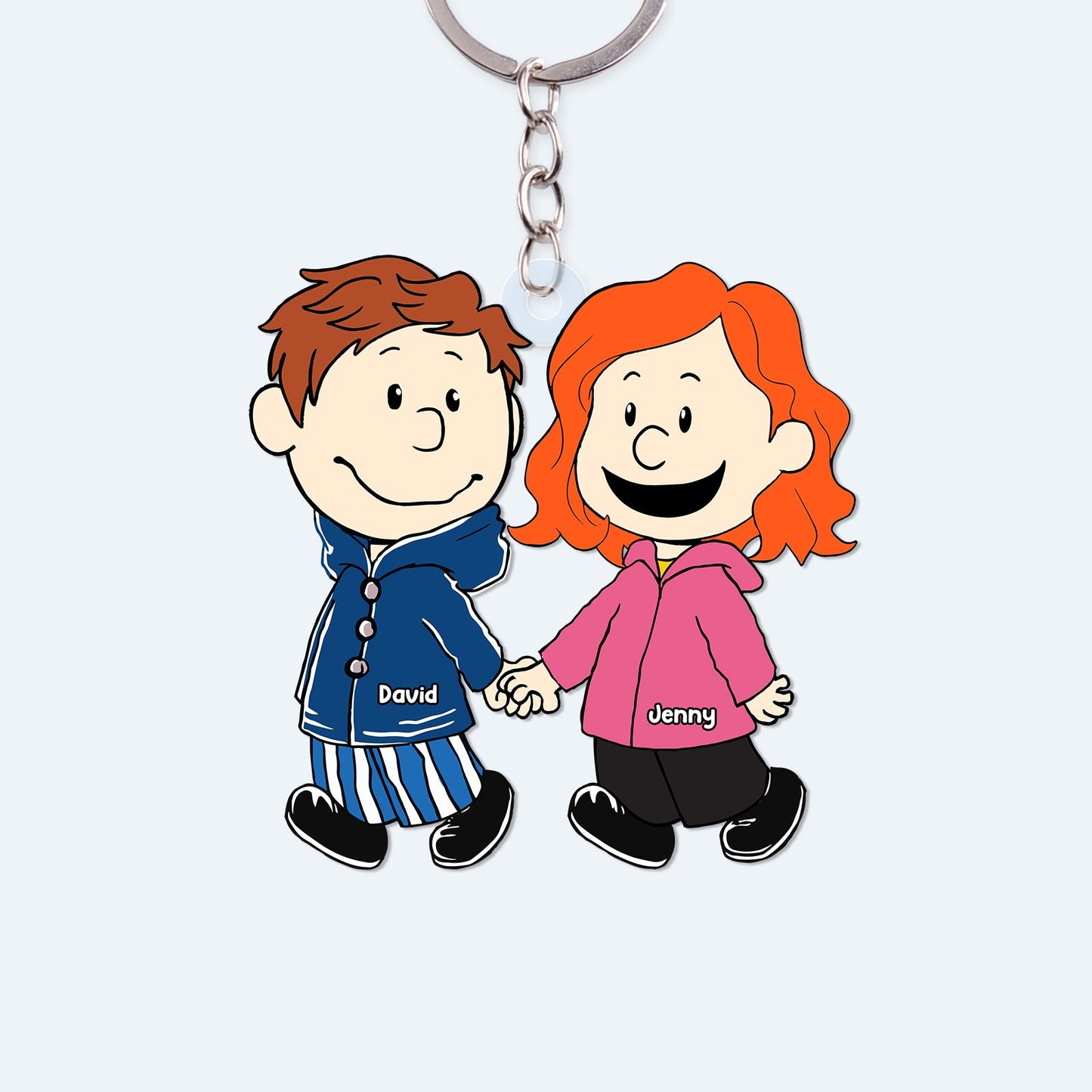 Couple - Hand In Hand -  Personalized Acrylic Keychain