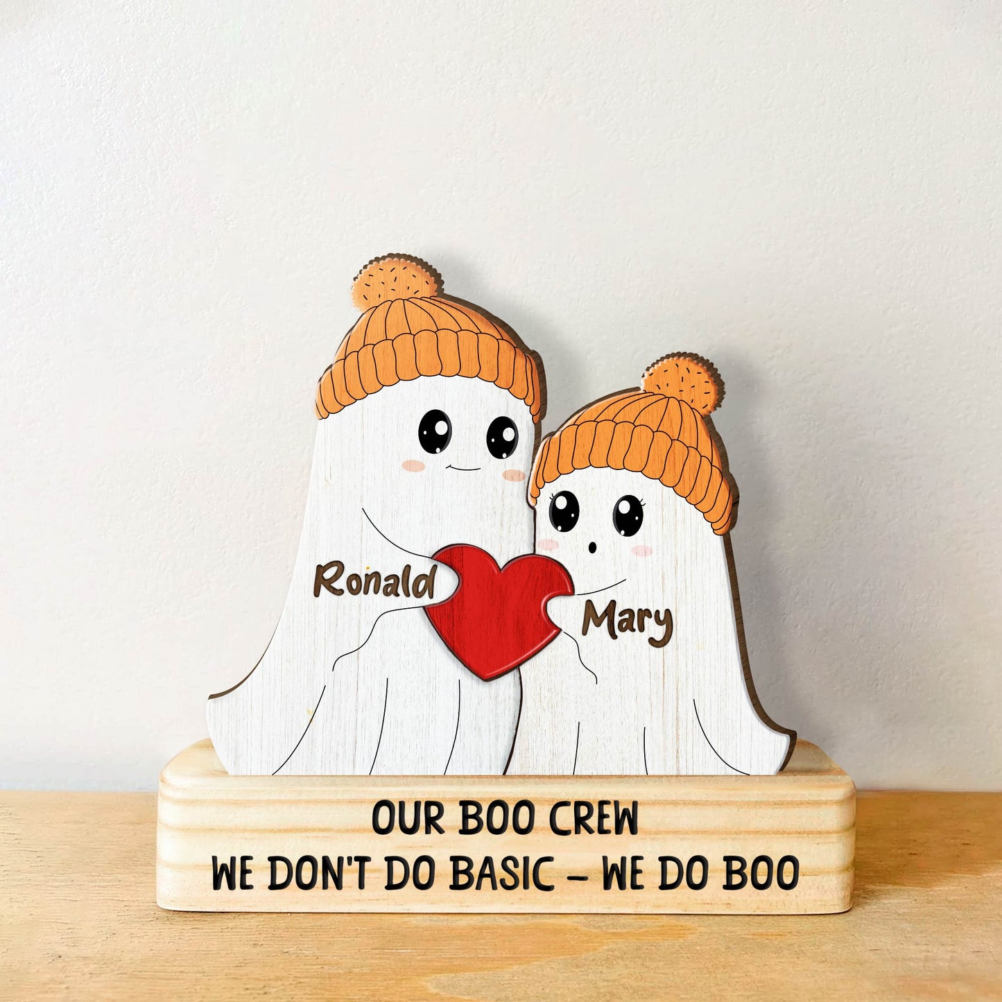 Halloween - Our Boo Crew We Don't Do Basic We Do Boo - Personalized Wooden Puzzle