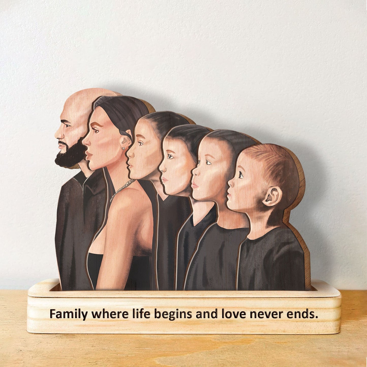 Family - Family Members Form - Personalized Wooden Puzzle