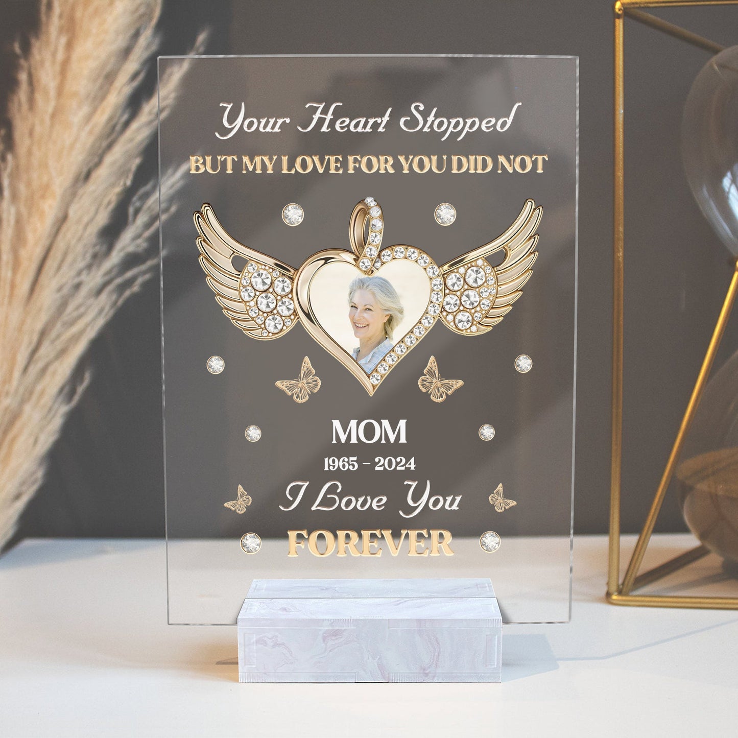 Family - My Love For You Never Stops - Personalized Acrylic Plaque