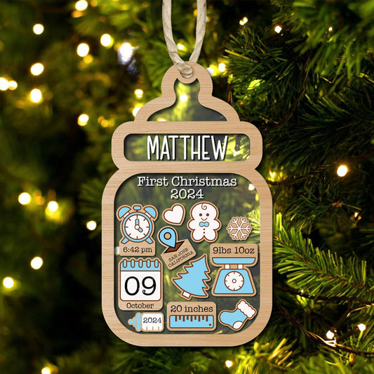 Family - Baby First Christmas - Personalized Ornament